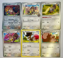 Cute Pokemon TCG Skwovet Greedent Arven's Skwovet Lot 6 Cards Holo - Image 1