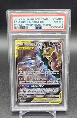 Garchomp & Giratina GX SM193 Tag Team Promo Card PSA 8 - Image 1