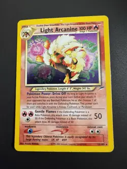 Pokemon TCG Light Arcanine Neo Destiny Holo Card 12/105 Unlimited Rare - Image 1
