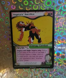 2003 Score CCG - TCG, 3 Star DBZ Card, Vegeta's Sacrifice #111 - Image 1