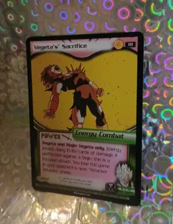 2003 Score CCG - TCG, 3 Star DBZ Card, Vegeta's Sacrifice #111 - Image 2