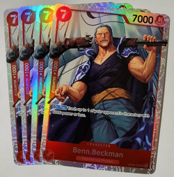 One Piece Card Game Benn.Beckman OP09-009 SR English Playset X4! - Image 1