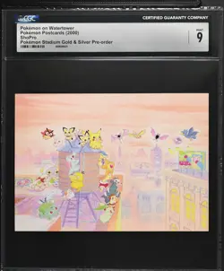 2000 CGC 9 Graded Pokemon Pokemon On Watertower Stadium Gold & Silver Pre-order - Image 1