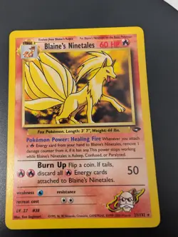 Blaine's Ninetales 21/132 - 2000 Pokemon Gym Challenge Set WOTC - Non Holo Rare - Image 4