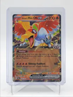 ETHAN'S HO-OH EX 2025 POKEMON DESTINED RIVALS DOUBLE RARE V 039/182 Q5542 - Image 1