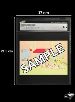 2023 CGC 10 Graded Pokemon Pikachu Grey Felt Hat Pokemon Center Postcard Set - Image 4