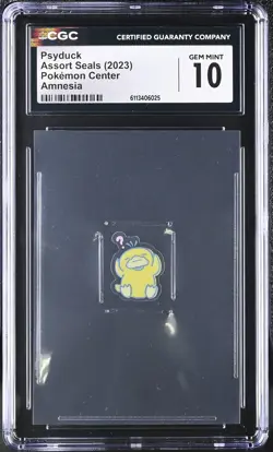 2023 CGC 10 Graded Pokemon Psyduck Amnesia Assort Seals Sticker - Image 1