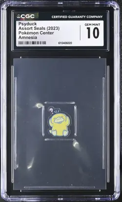 2023 CGC 10 Graded Pokemon Psyduck Amnesia Assort Seals Sticker - Image 1