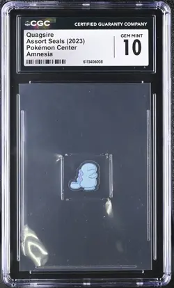 2023 CGC 10 Graded Pokemon Quagsire Amnesia Assort Seals Sticker - Image 1