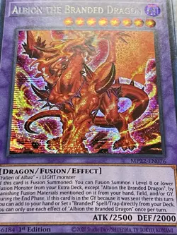 3x Albion The Branded Dragon | MP22-EN076 | Prismatic Secret Rare | NM | YuGiOh! - Image 2