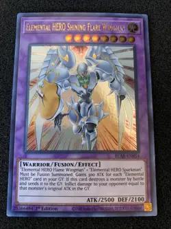 Yu-Gi-Oh! Elemental HERO Shining Flare Wingman (BLAR-EN054) 1st Ed NM - Image 1