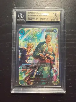 Roronoa Zoro - PRB02-006 (SP) - The Azure Sea's Seven (OP14) BGS 10 Bubble Zoro - Image 1