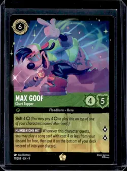 2025 Disney Lorcana Fabled Max Goof Chart Topper #77/204 - Image 1