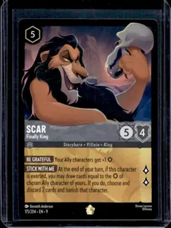 2025 Disney Lorcana Fabled Scar Finally King #175/204 - Image 1