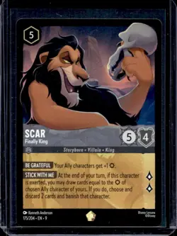 2025 Disney Lorcana Fabled Scar Finally King #175/204 - Image 1