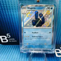 Wugtrio Paldean Fates Baby Shiny Pokemon TCG Holo Card 122/091 SV - Image 1