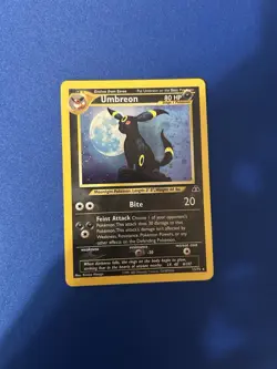 Pokemon TCG Umbreon Neo Discovery Holo Rare Card 13/75 Vintage - Image 1