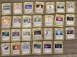 Vintage Pokemon Card Lot (103) Original Base Set Trainer Cards Many Doubles! - Image 1