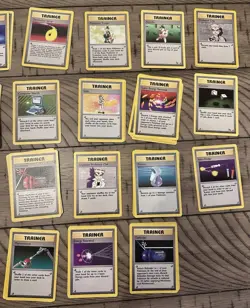 Vintage Pokemon Card Lot (103) Original Base Set Trainer Cards Many Doubles! - Image 3