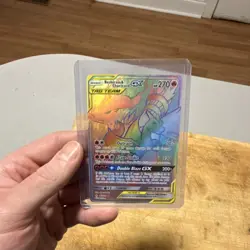 Reshiram & Charizard GX TAG TEAM Full Art Holo 217/214 Pokemon TCG Card - Image 5