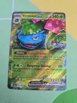 Pokemon TCG Venusaur EX Double Rare Holo Card 001/142 Stellar Crown Stamped - Image 1