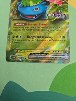 Pokemon TCG Venusaur EX Double Rare Holo Card 001/142 Stellar Crown Stamped - Image 2