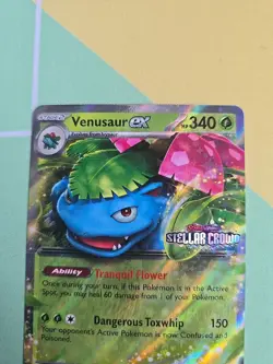 Pokemon TCG Venusaur EX Double Rare Holo Card 001/142 Stellar Crown Stamped - Image 3