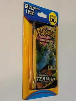 Pokemon Team Up Dollar General 2 Mini Booster Packs + Bonus Card Sun Moon DG NEW - Image 2
