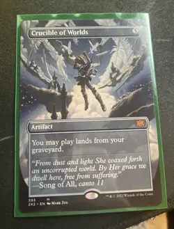 Crucible of Worlds Double Masters 2022 Borderless Regular Card NM Condition - Image 1