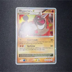Pokemon Rhyperior LV.X Holo Black Star Promo DP29 Diamond & Pearl English Card - Image 1