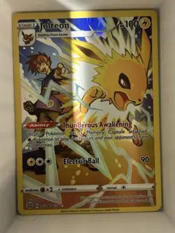 Pokemon Jolteon TG04/TG30 Ultra Rare Holo Trainer Gallery Card Brilliant Stars - Image 1