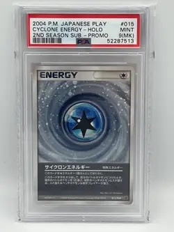 PSA 9 (MK) Cyclone Energy 015/PLAY 2004 2nd Season Sub Rare Japanese Promo Card - Image 1