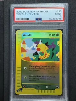 Pokemon Skyridge Weedle 115/144 Reverse Holo PSA 9 2003 Pokemon TCG Card Stock - Image 1
