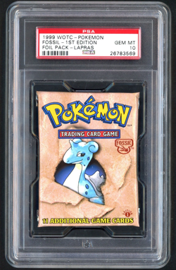 Pokemon Cards - PSA 10 1st Edition Fossil Booster Pack Art Set - Lapras Zapdos - Image 4