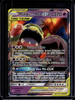 2019 Pokemon Unbroken Bonds Muk & Alolan Muk GX #61/214 - Image 1