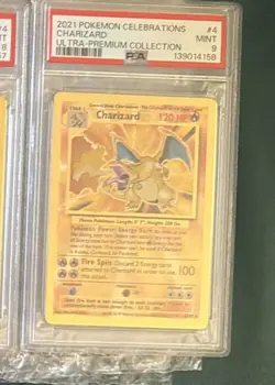 Charizard PSA 9 #4 Celebrations Ultra Premium Collection Metal Promo Pokemon - Image 1