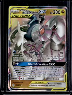 2019 Pokemon Sun Moon Cosmic Eclipse Arceus Dialga Palkia Tag Team Holo #156/236 - Image 1