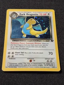 Dark Dragonite 5/82 Team Rocket Holo Pokemon Vintage MP - Image 3