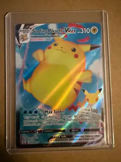 POKEMON CELEBRATIONS SURFING PIKACHU VMAX 009/025 NM CONDITION - Image 1