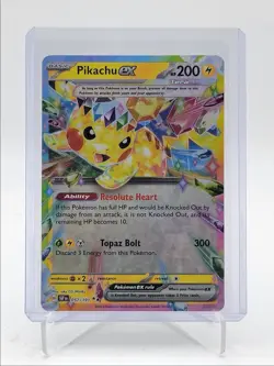 PIKACHU EX 2024 POKEMON SURGING SPARKS DOUBLE RARE FA HOLO 057/191 Q5542 - Image 1