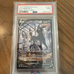 2022 POKEMON SWORD & SHIELD BRILLIANT STARS #TG22 FULL ART/UMBREON V PSA 9 - Image 1