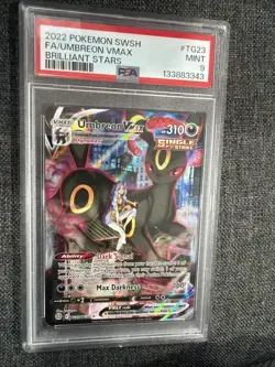 Pokemon Swsh UMBREON VMAX Brilliant Stars Full Art TG23/TG30 PSA 9 🌿 MINT - Image 1