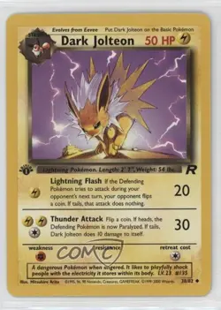 Dark Jolteon 1st Ed. Pokemon Team Rocket #38 2000 - Image 1