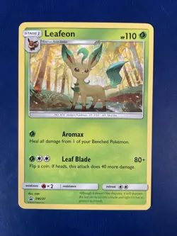 Pokemon 2017 Leafeon SM237 SM Black Star Promo NM - Image 1