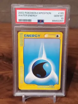 2002 Pokemon Expedition Water Energy #165 PSA 10 GEM MINT - Image 1
