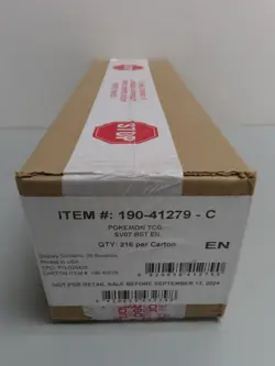 2024 Pokemon Scarlet & Violet Stellar Crown SV07 Sealed Booster Box Case - Image 1