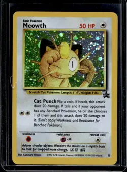 1999 Pokemon Wizards Black Star Promos Meowth #10 - Image 1