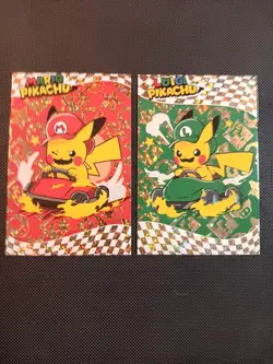 Mario Luigi Pikachu Gold Ice Holo Electric Pikachu Database Pokemon Peru - Image 3