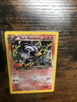 2000 Pokemon Dark Houndoom #7/105 Neo Destiny Holo Rare mouth swirl! - Image 1