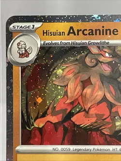 Pokemon TWM Hisuian Arcanine 100/167 Cosmos Holo Exclusive Surging Sparks NM - Image 3